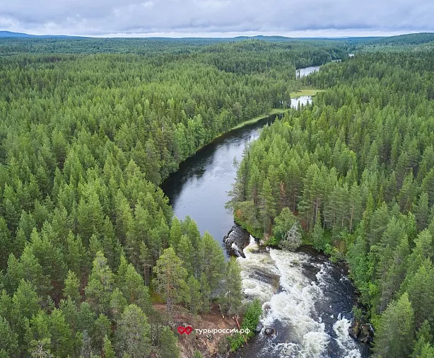Изображение статьи Водопады Кольского полуострова: Колвицкий водопад Туры России