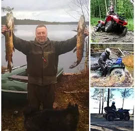 Тур На квадроциклах на рыбалку на лесном озере Карелии. 6ч.