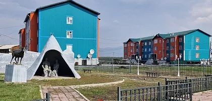 Поселок Хонуу на реке Индигирка