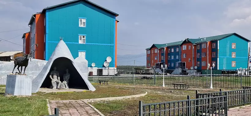 Поселок Хонуу на реке Индигирка