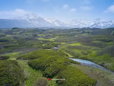 Пейзажи острова Парамушир и вулкана Эбеко