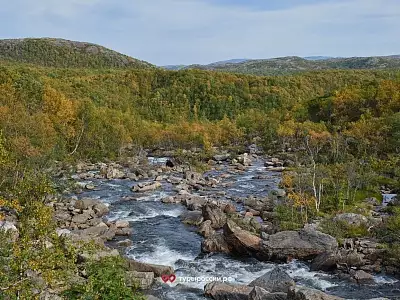 Мельничный Каскад - водопад Мурманской Области